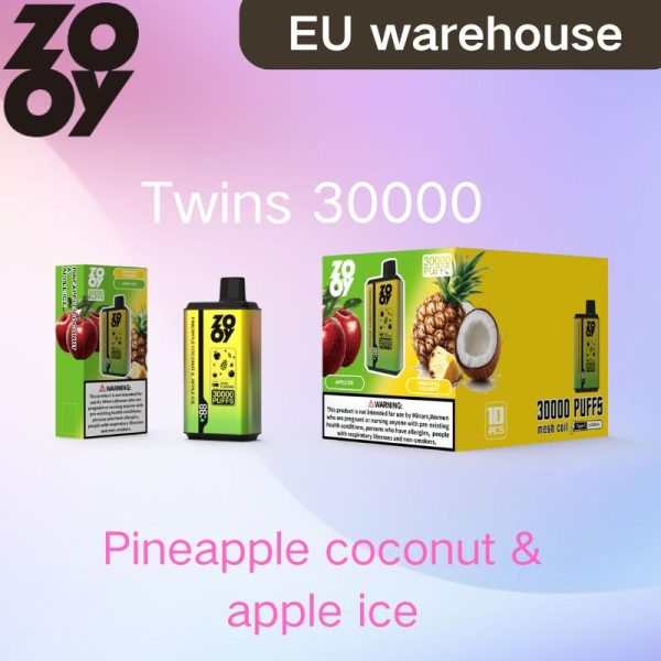 30000 Puffs Zooy twins Dual Flavors Disposable Vape 10 Fruit Flavors E-Liquid Geek Dual Mesh Coil OEM Wholesale I Vape Disposable Vape - Image 2
