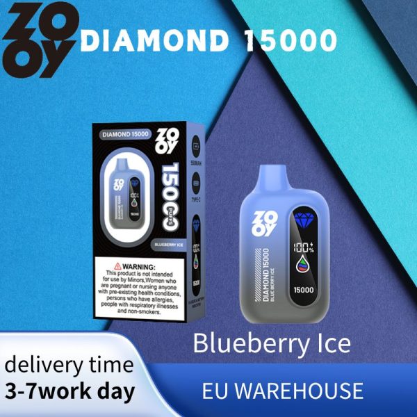 Large inventory in European warehouse ZOOY DIAMOND 15000 diamond scrolling lights disposable display vape - Image 10