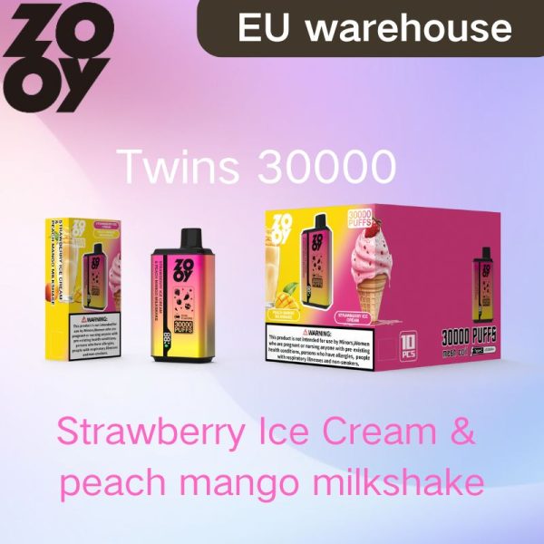 30000 Puffs Zooy twins Dual Flavors Disposable Vape 10 Fruit Flavors E-Liquid Geek Dual Mesh Coil OEM Wholesale I Vape Disposable Vape - Image 5