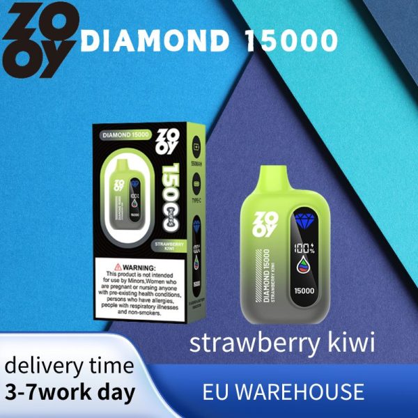 Large inventory in European warehouse ZOOY DIAMOND 15000 diamond scrolling lights disposable display vape - Image 5