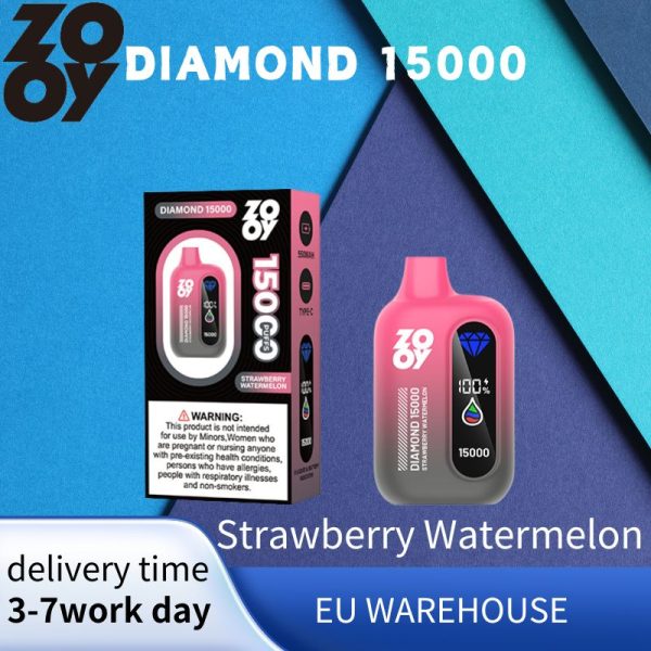 Large inventory in European warehouse ZOOY DIAMOND 15000 diamond scrolling lights disposable display vape - Image 3