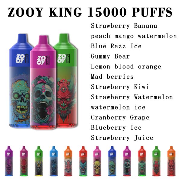 ZOOY KING 15000 6 Colors LGB Light disposable adjustable electronic cigarette